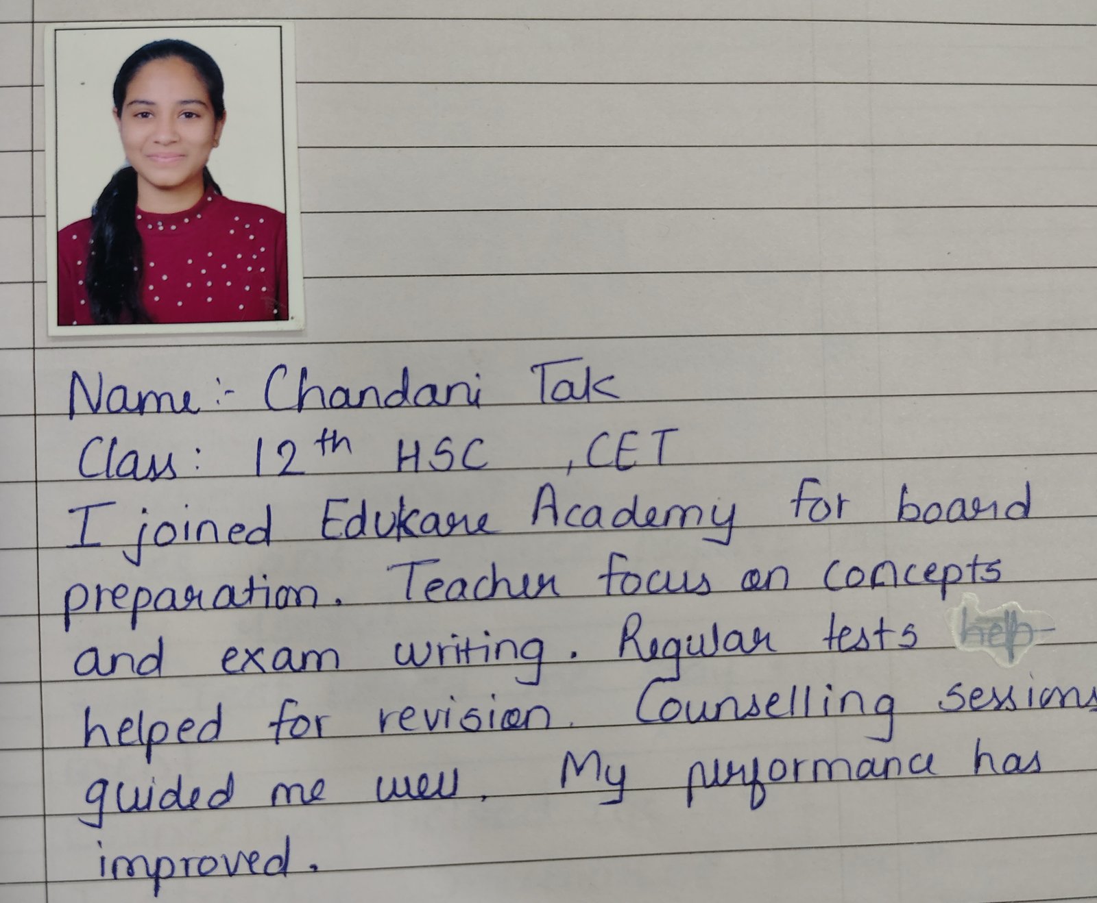 Handwritten review by Rohit Ganjarde